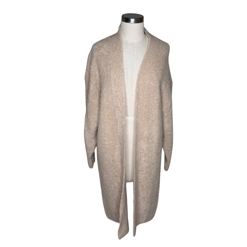 WILFRED FREE Cardigan Duster Beige Boucle Alpaca Wool Women's Size Small Long